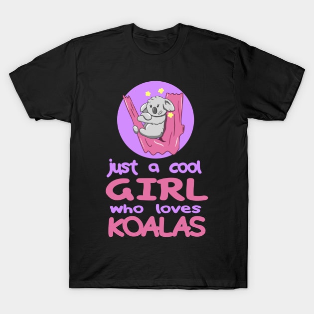 Cute Girl Who Loves Koalas T-Shirt by Kidrock96